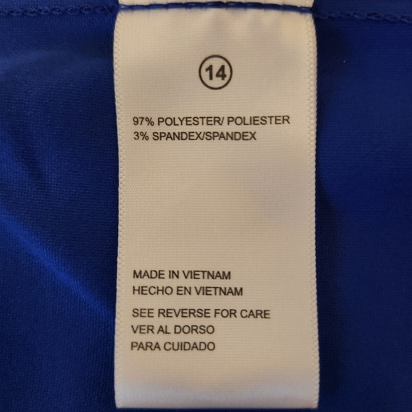 SHELBY &PALMER WOMEN'S  SIZE 14 BLUE SLEEVELESS DREES. - Picture 2 of 7